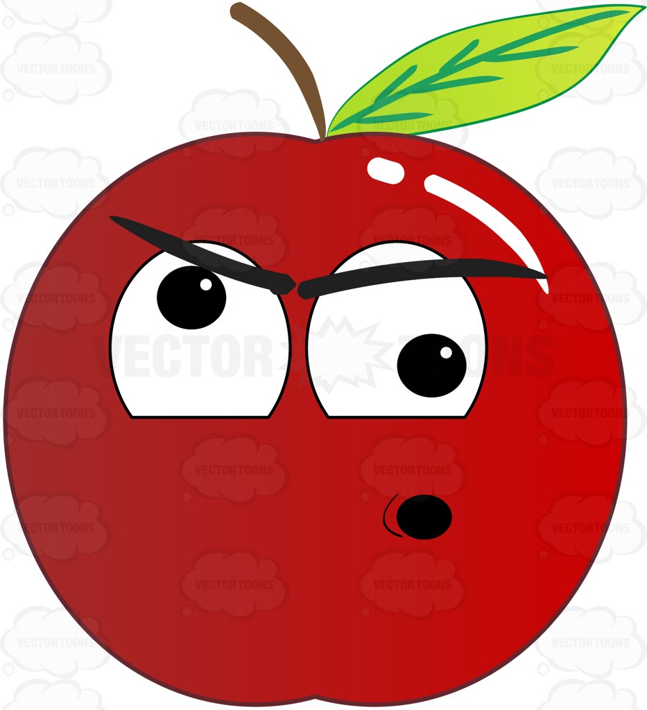 933x1024 Screwball And Nuts Red Apple Emoji Cartoon Clipart Vector Toons