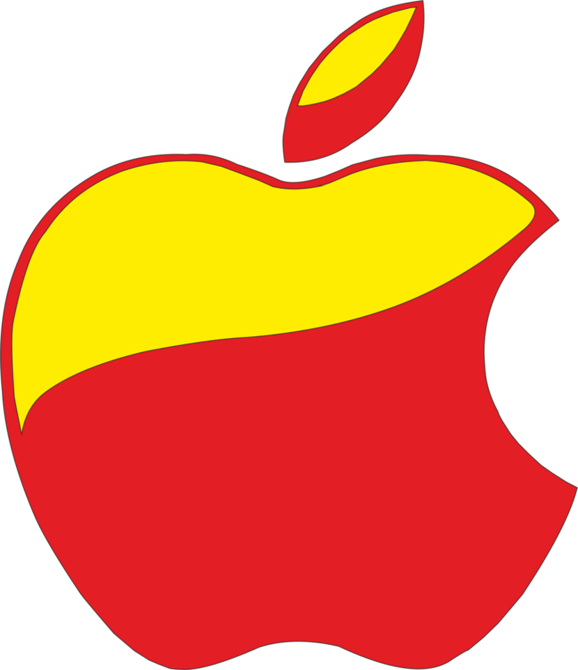 830x963 Apple Logo Red And Yellow By Victormtavarez