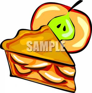 295x300 A Slice Of Fresh Apple Pie Clipart Picture
