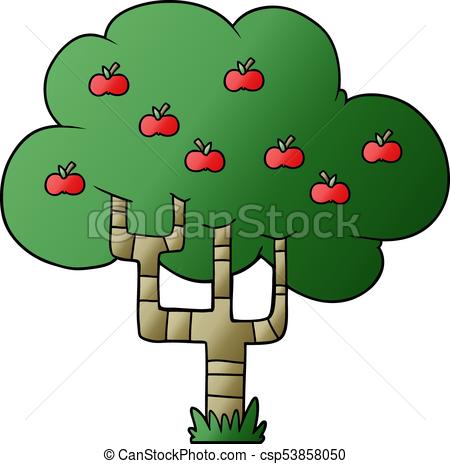450x464 Cartoon Apple Tree Clipart Vector