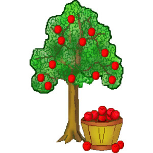 300x300 Red Apple Tree Clip Art Image Clipart Panda