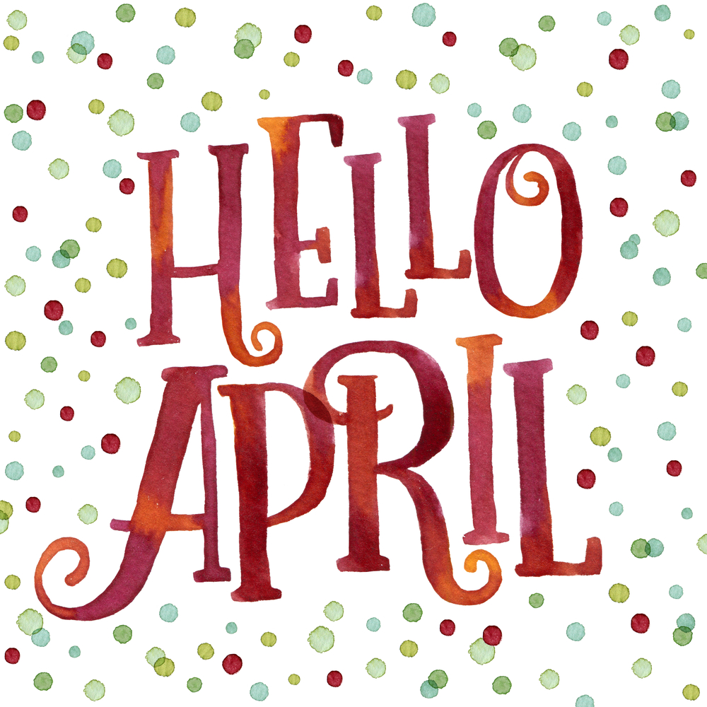 1000x1000 Hello April Clipart