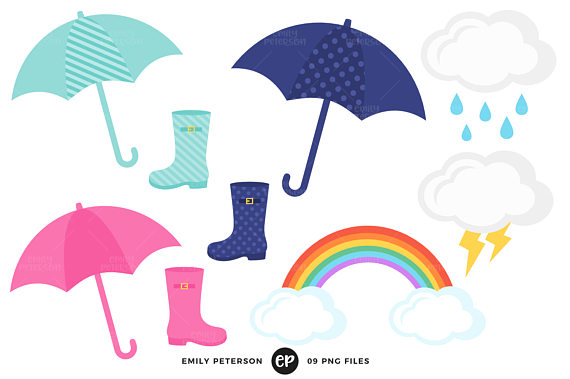 570x379 Rain Clip Art, Spring Clipart, April Showers Clip Art