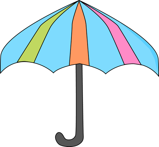 550x509 Colorful Umbrella Clipart
