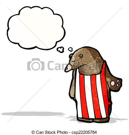 449x470 Cartoon Bear In Apron Vector