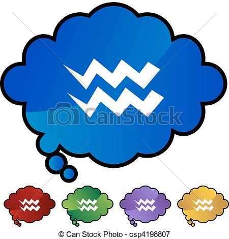 450x470 Aquarius Zodiac Symbol Vectors Illustration