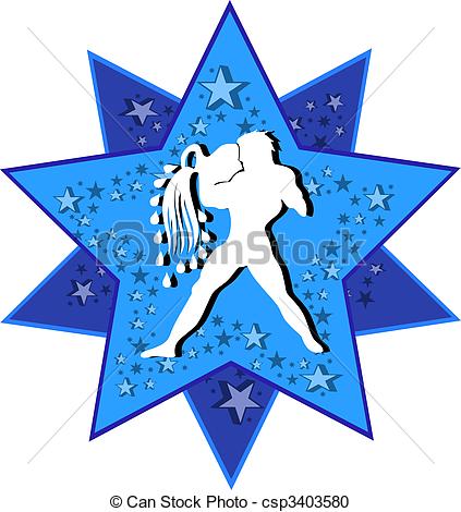 423x470 Zodiac Sign Aquarius Stock Illustration