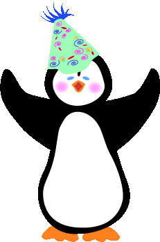 231x350 Party Hat Penguin Clip Art