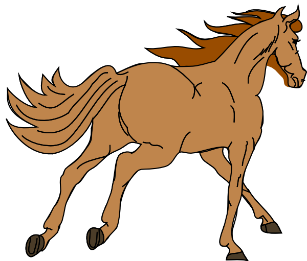 600x511 Tan Horse Clip Art