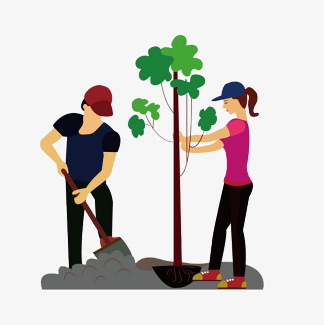 650x651 The Man Who Planted Trees, Tree Planting, Arbor Day, Cartoon Png
