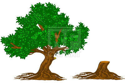 400x265 Tree And Stump Free Download Vector Clip Art Image