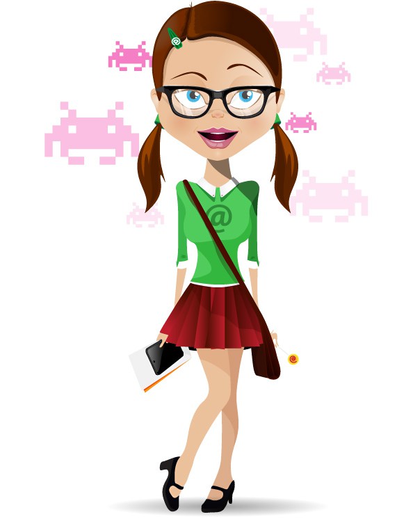 594x746 Geek Clipart Cartoon Character