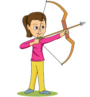 181x195 Girl Archer Clipart