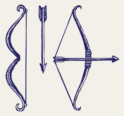 428x401 Beautiful Bow And Arrow Clip