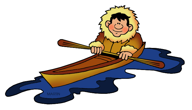 648x374 Native Americans Clip Art By Phillip Martin, Far North Canoe