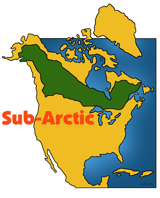 612x756 Native Americans Clip Art By Phillip Martin, Sub Arctic Map