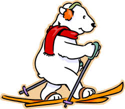 250x218 Skiing Clipart Polar Bear