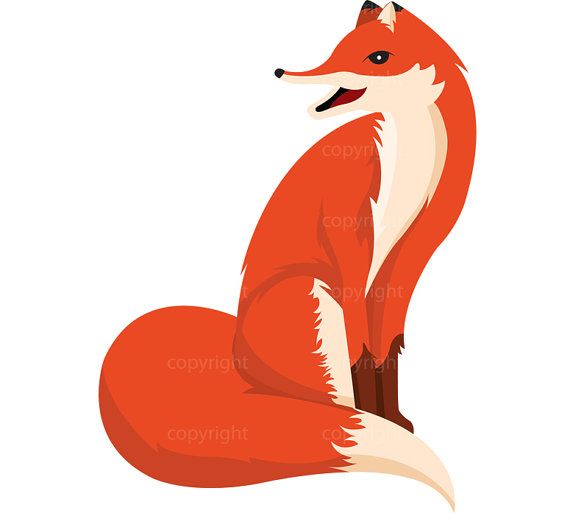 570x513 Woodland Fox Clipart Forest Friends Digital Download Art Fox