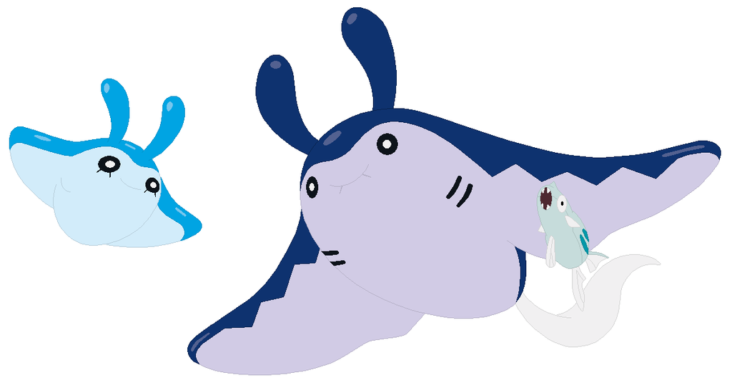 1024x539 Mantyke And Mantine Base By Selenaede