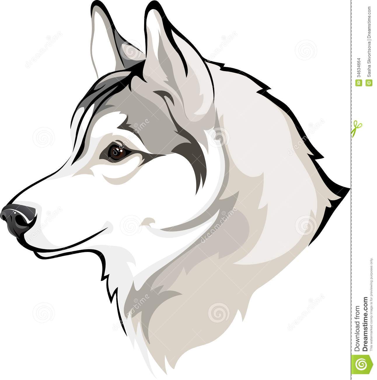 1292x1300 Husky Clipart Vector