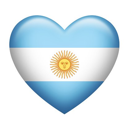 416x416 Argentina Insignia Heart Shape Premium Clipart