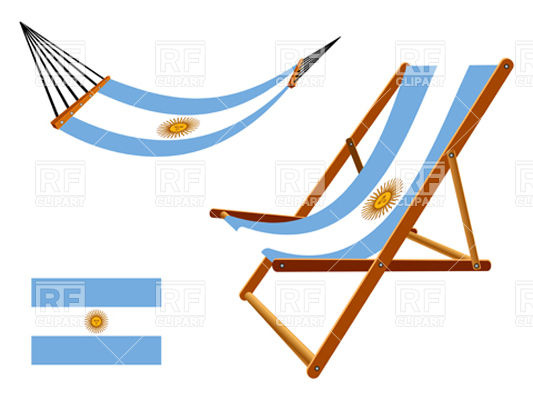 533x400 Argentina Flag Hammock And Deck Chair Royalty Free Vector Clip Art