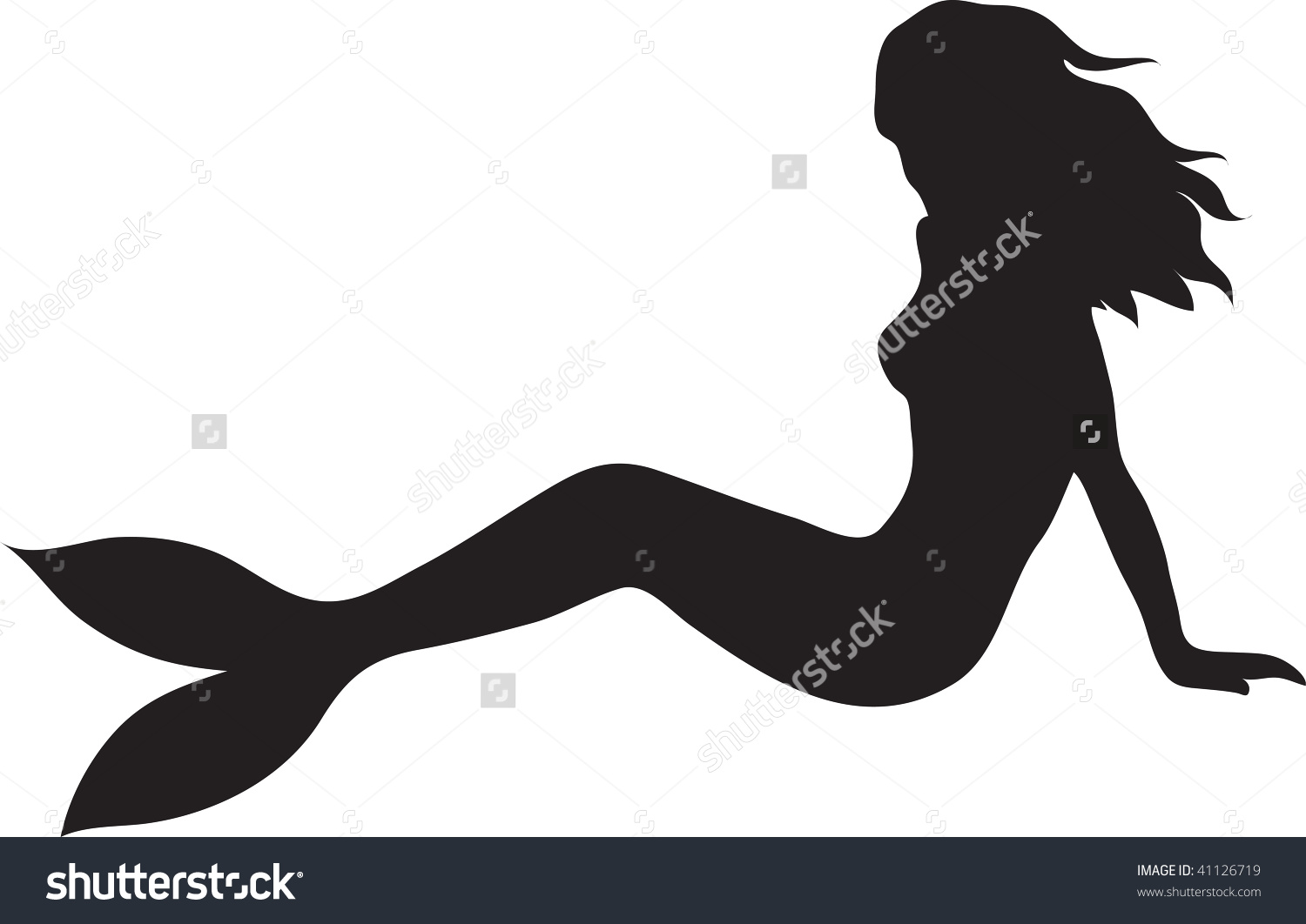 1500x1062 Mermaid Clipart Silhouette On Side
