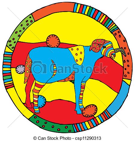 450x470 Aries Horoscope Sign Vectorized Hand Draw Vector Clip Art