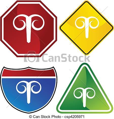 450x470 Aries Zodiac Symbol Vector Clip Art
