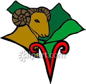 300x294 Red Aries Symbol With A Ram