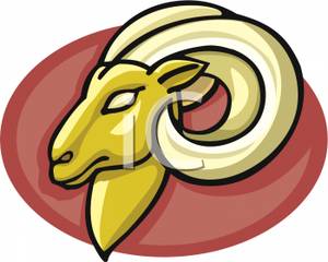 300x240 The Head Of Aries The Ram Clipart Picture