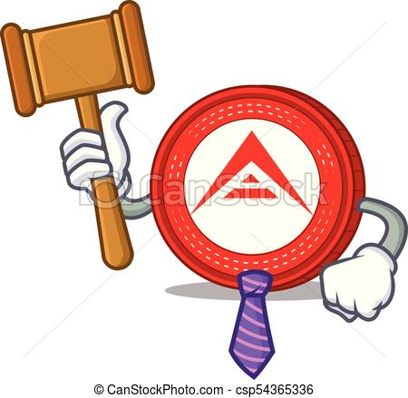 450x439 Judge Ark Coin Mascot Cartoon Vector Illustration Vectors
