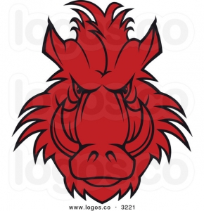290x300 Arkansas Razorback Football Clipart