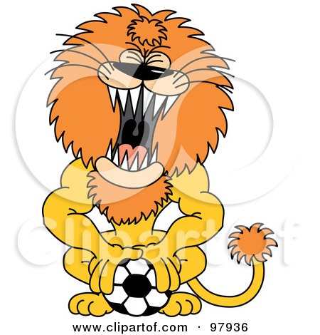 450x470 Clipart Of An Armadillo Bouncing A Soccer Ball Off His Head