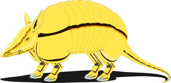 600x290 Golden Armadillo Clip Art