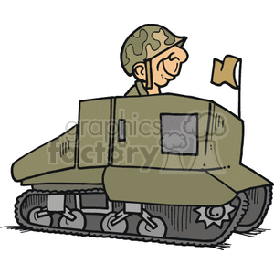 300x300 Royalty Free Soldier In A Transport Tank 172853 Vector Clip Art
