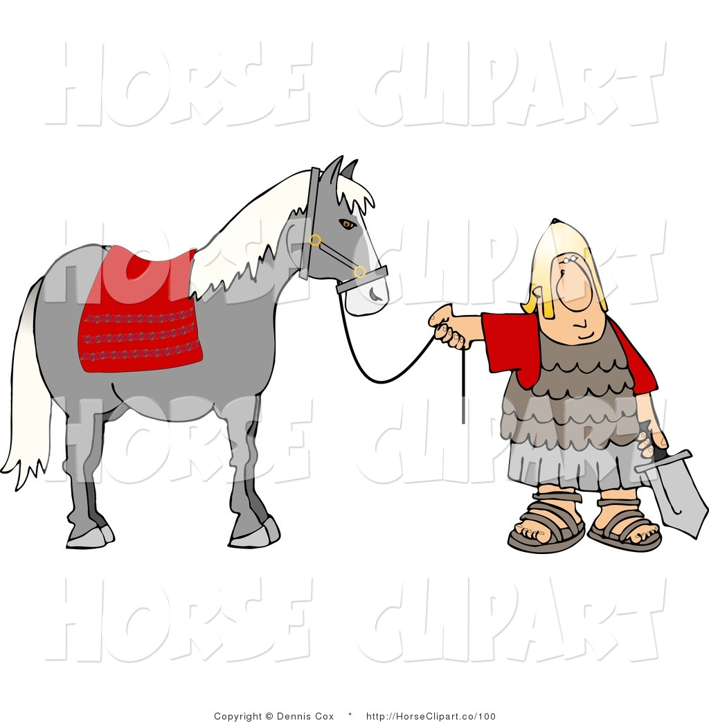 1024x1044 Clip Art Of A Roman Army Soldier Standing With A Horse By