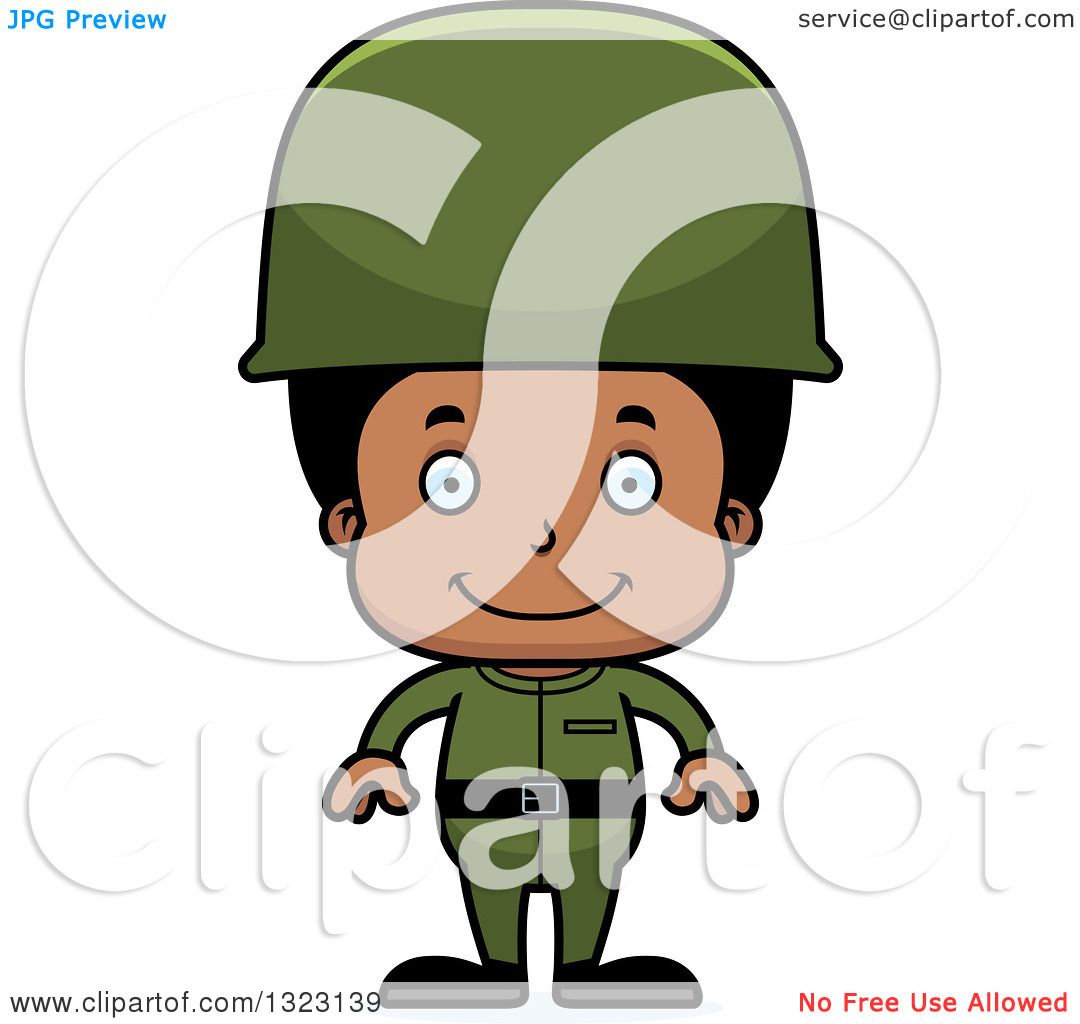 1080x1024 Clipart Of A Cartoon Happy Black Boy Army Soldier