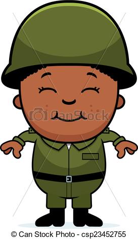 273x470 A Cartoon Illustration Of An Army Soldier Boy Standing