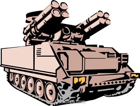 480x363 Mobile Rocket Launcher Royalty Free Vector Clip Art Illustration