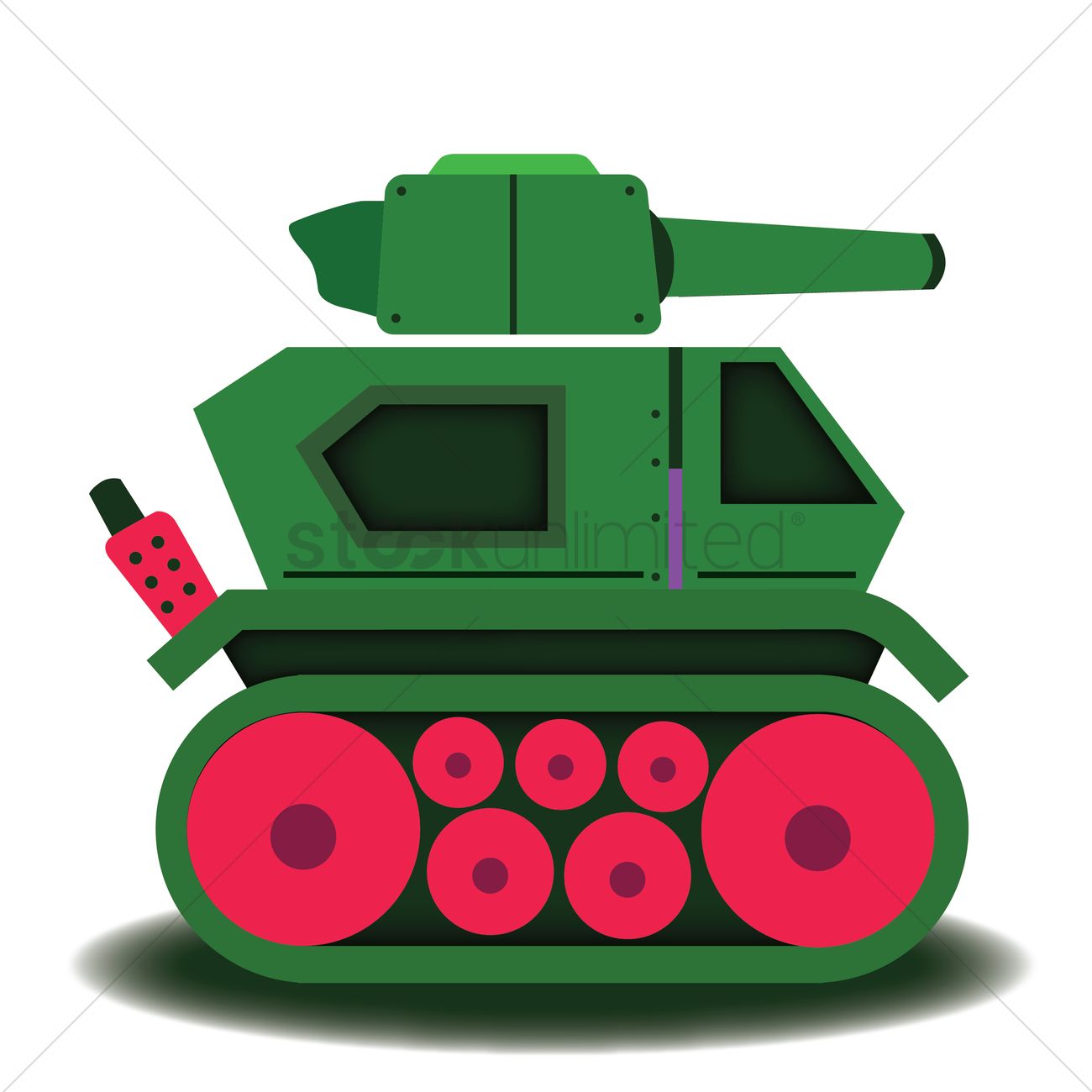 1300x1300 War Tank Vector Image