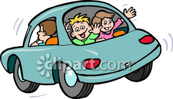 350x200 Clipart Picture Of Kids Waving Out The Back Window Of A Car