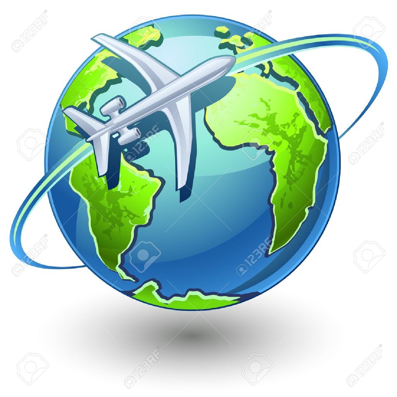 1300x1300 Plane Flying Around World Clipart Amp Plane Flying Around World Clip