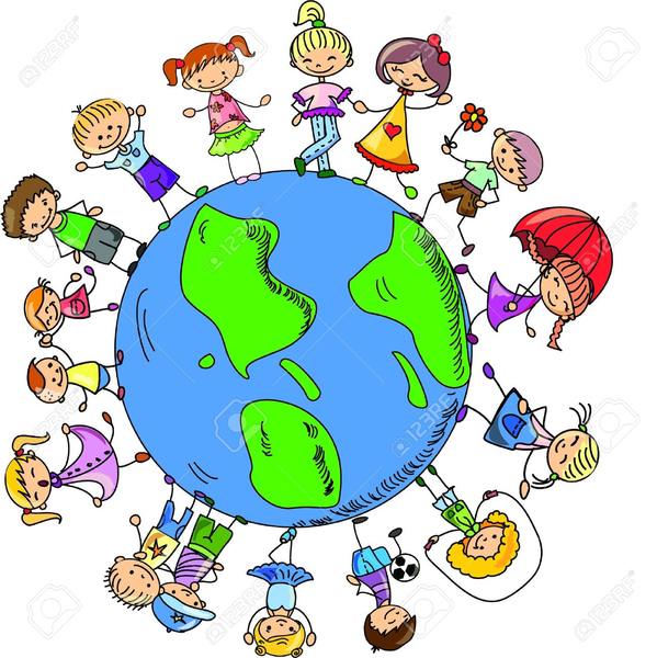 599x600 Clipart Of Children Around The World Holding Hands Free Images