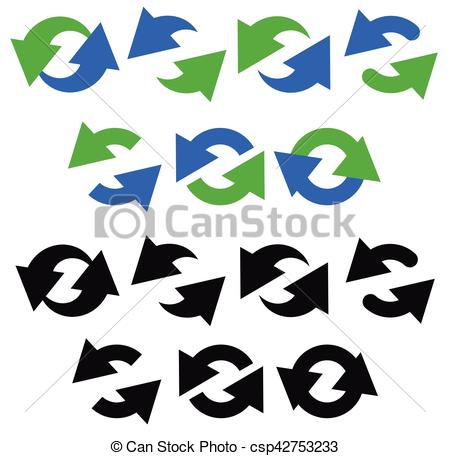 450x456 Set Of Circular Arrow Icons, Arrow Symbols Vectors
