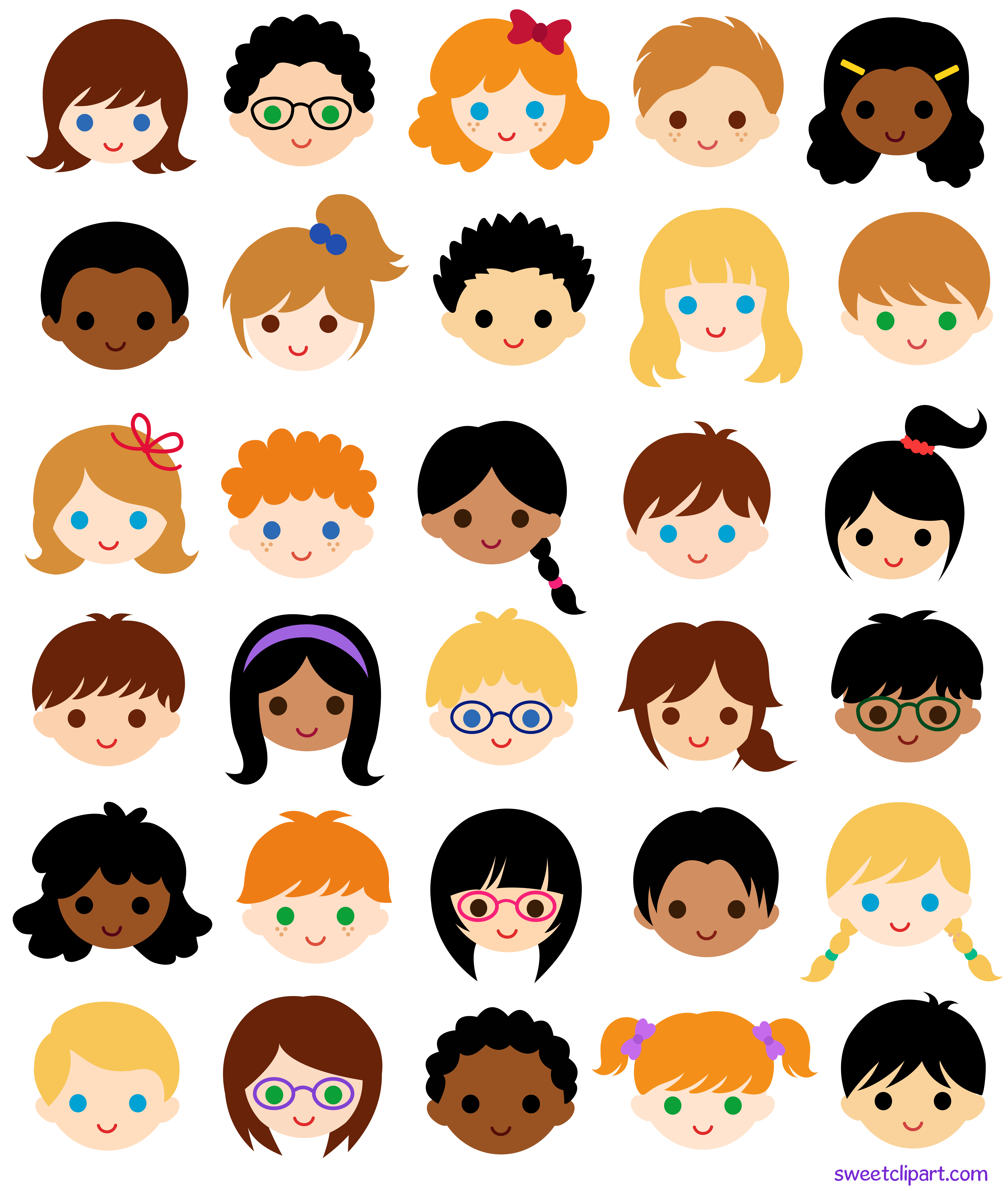 6897x8150 30 Kids Faces In School Classroom