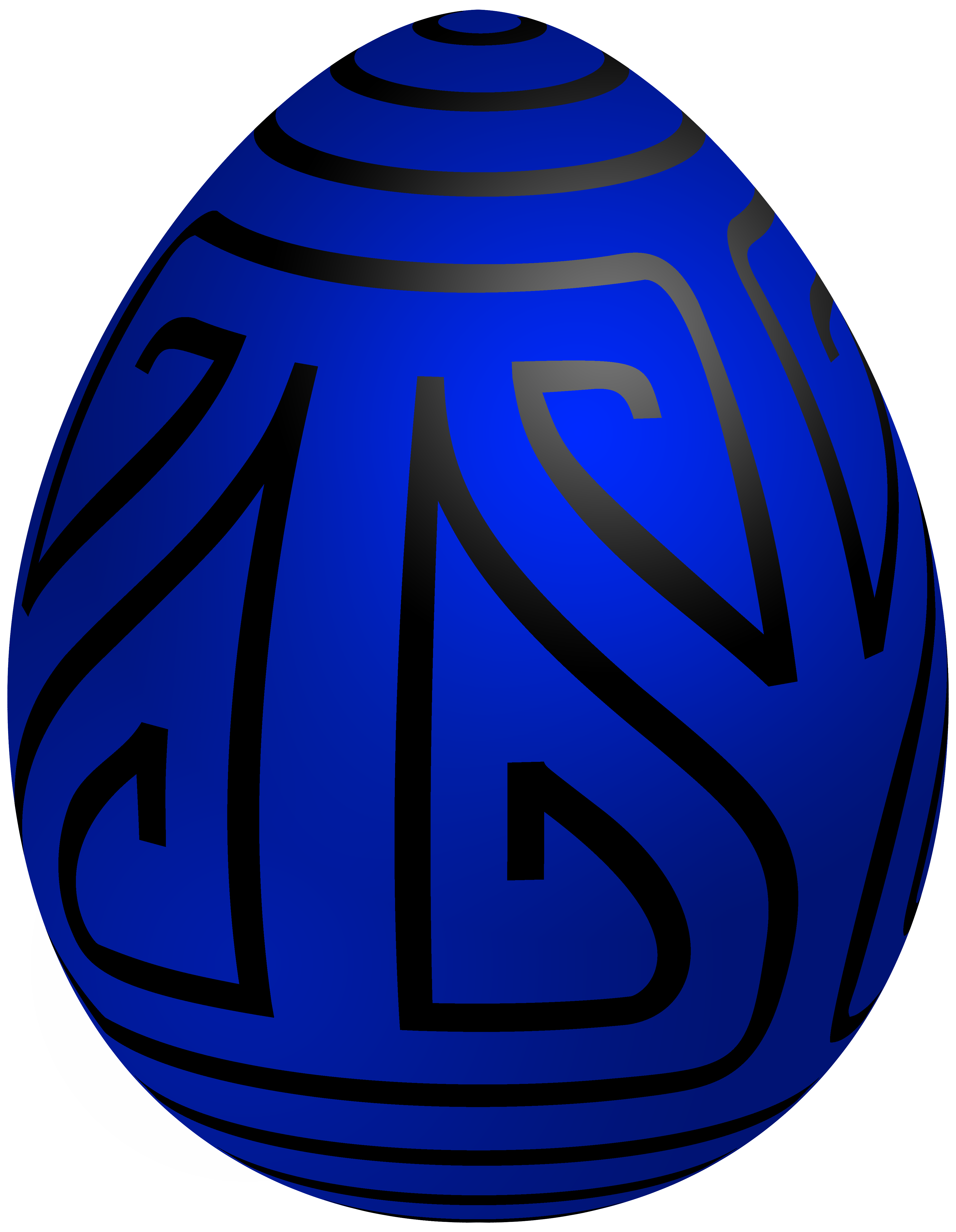 3879x5000 Easter Blue Deco Egg Png Clip Art