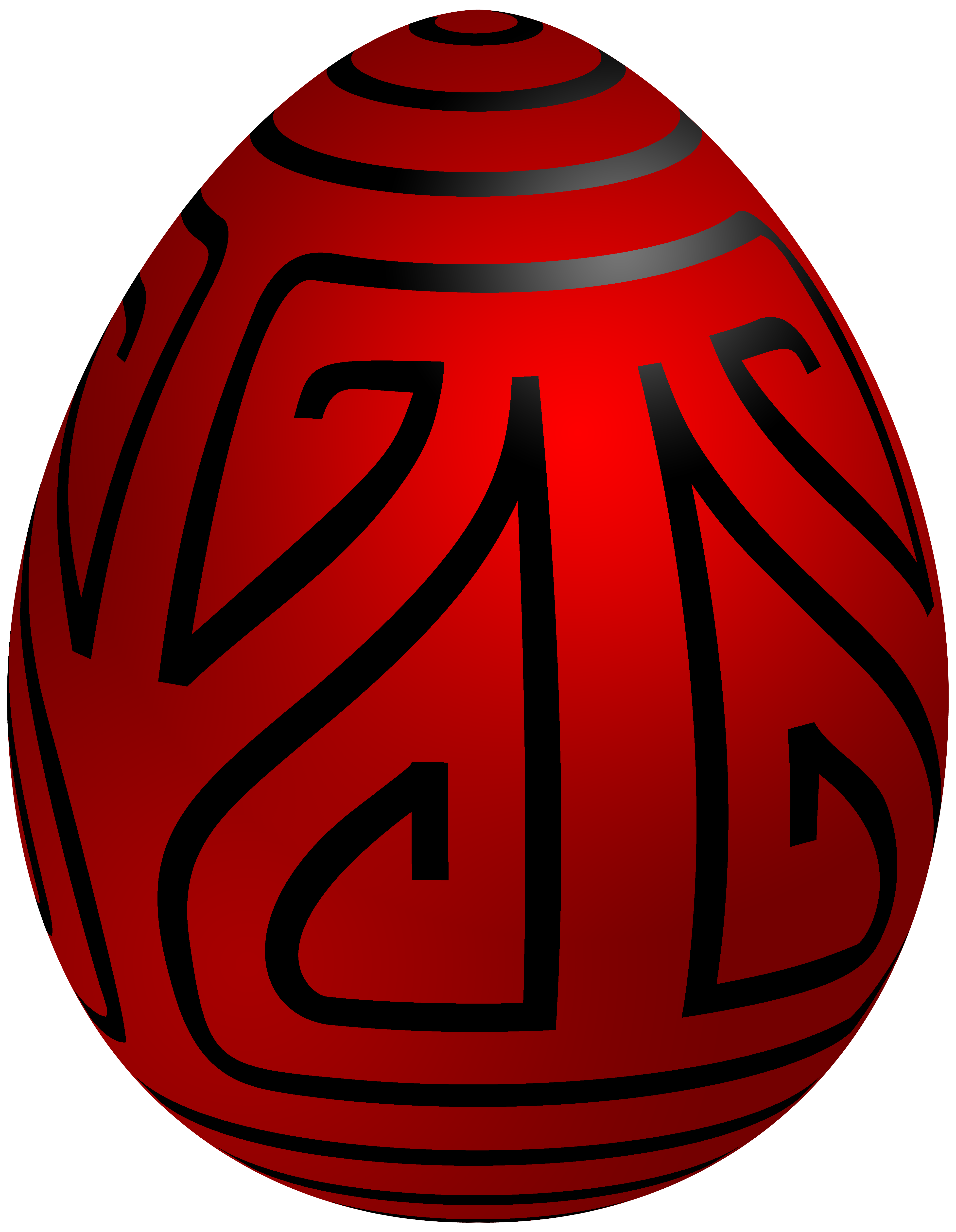3879x5000 Easter Red Deco Egg Png Clip Art