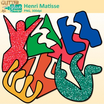 350x350 Henri Matisse Shapes Clip Art Collage Cutout Shapes For Art