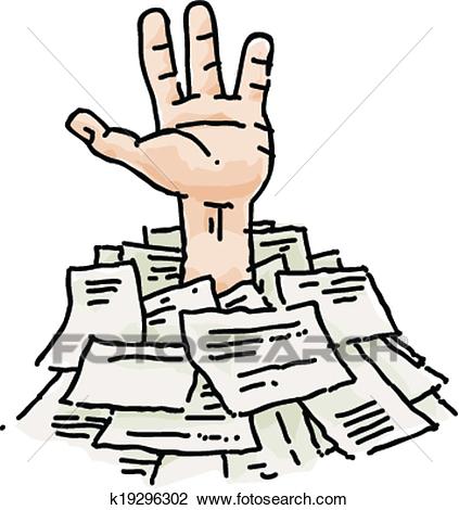 423x470 Paperwork Clipart Clipart Of Buried In Paperwork K19296302 Search